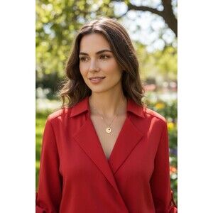 I Love Dogs Enamel Pendant Necklace, Gold Hypoallergenic Item #7043